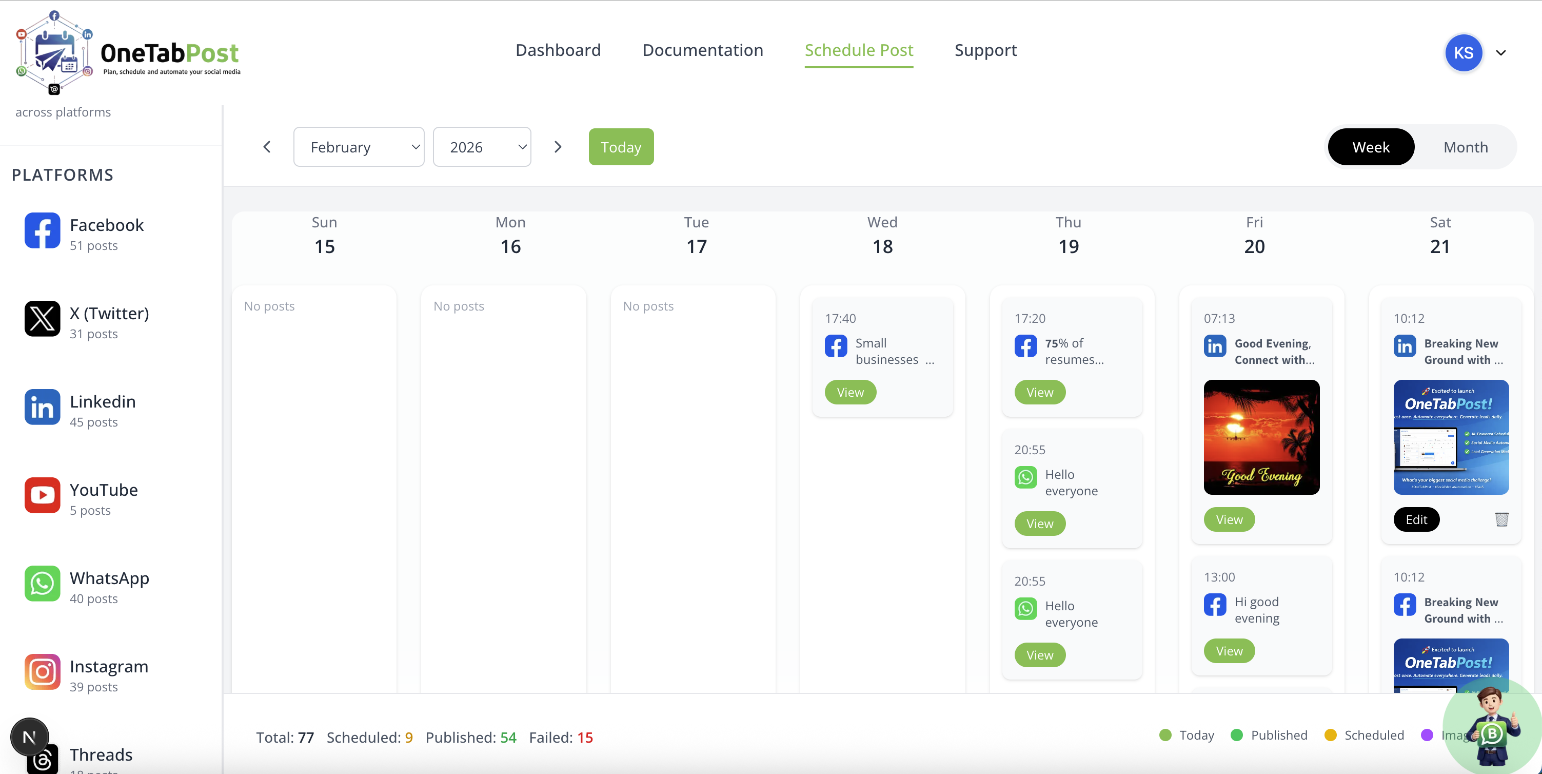 Publishing Dashboard